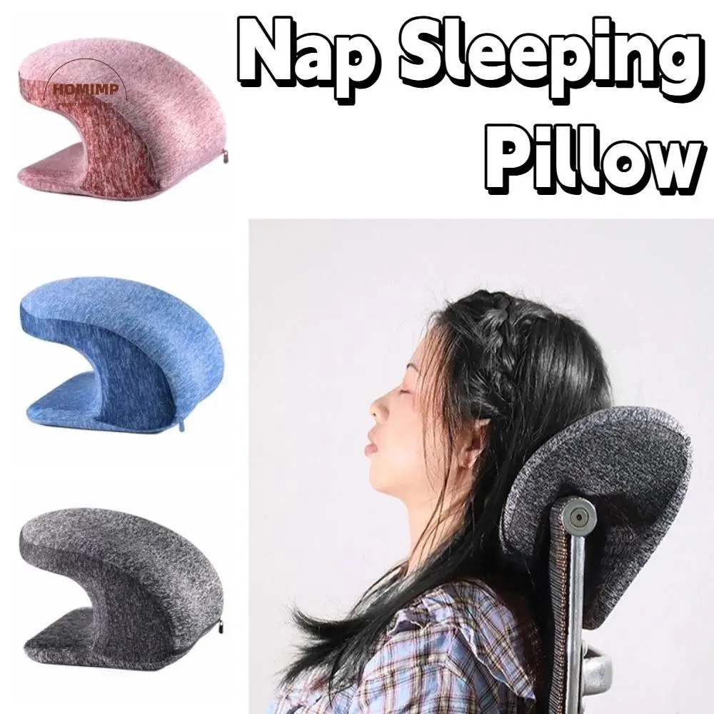 

Portable Nap Sleeping Pillow Slow Rebound Lightweight Pillow Cushion Soft Breathable Face Down Desk Pillow Cheek Support