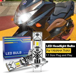 1/2Pcs Canbus For YAMAHA TMAX XP500 2009 2010 LED Motorcycle Plug-and-Play Headlight High/Low H7 12V 20000LM 60W White