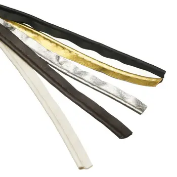 5Meter Gold Faux Leather Insertion Cord Flanged Rope Piping Upholstery Sewing