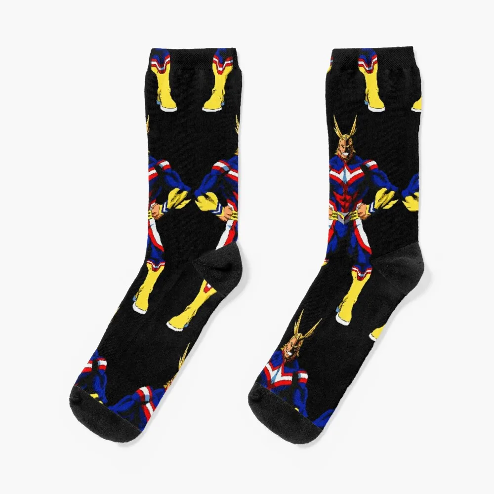 All Might Pixel Art Socks Sports sports stockings christmass gift bright garter Socks Men's Women's