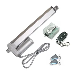 200mm Linear Actuator 12V 24V Max 2000N IP65 With Bracket Remote Controller Electric Lifting Motor