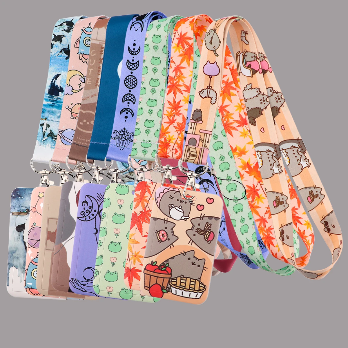 ER1733 Kawaii Fashion Accessories Friends Gifts ID Card Holder Bus Card Holder Staff Card Lanyard For Keys Phone Hang Rope