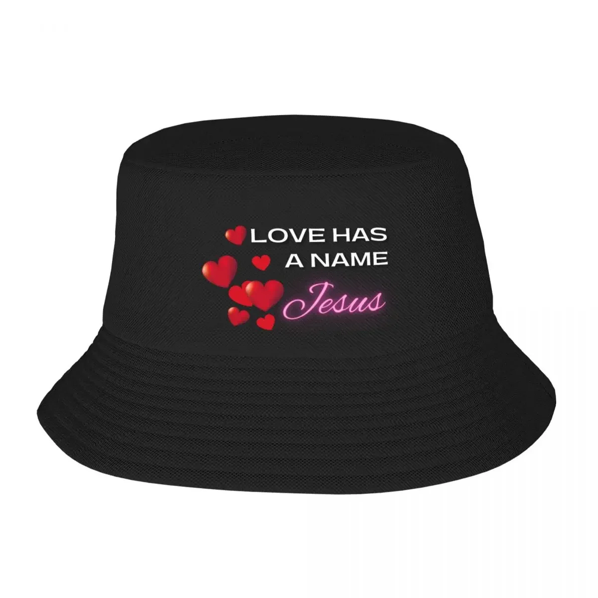 Love Has A Name: (Bubbly Hearts) Bucket Hat fishing hat Snap Back Hat Beach Bag Man Women's