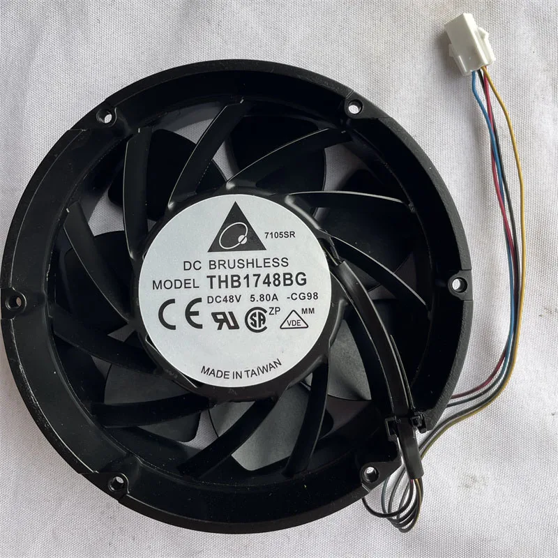 THB1748BG High Static Pressure 48V 5.8A 4-wire FG PWM 172*51mm Metal Circular Cooling Fan