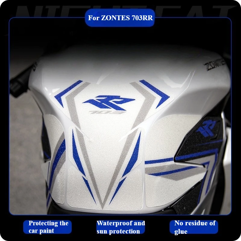 

For ZONTES 703RR anti slip fuel tank sticker wear-resistant fishbone waterproof body protection sticker motorcycle accessories