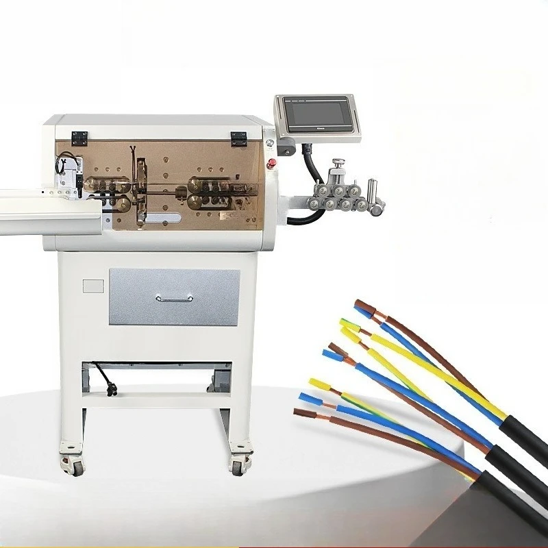 Automatic wire cutting and peeling machine, inner and outer precision wire peeling machine after peeling at one time