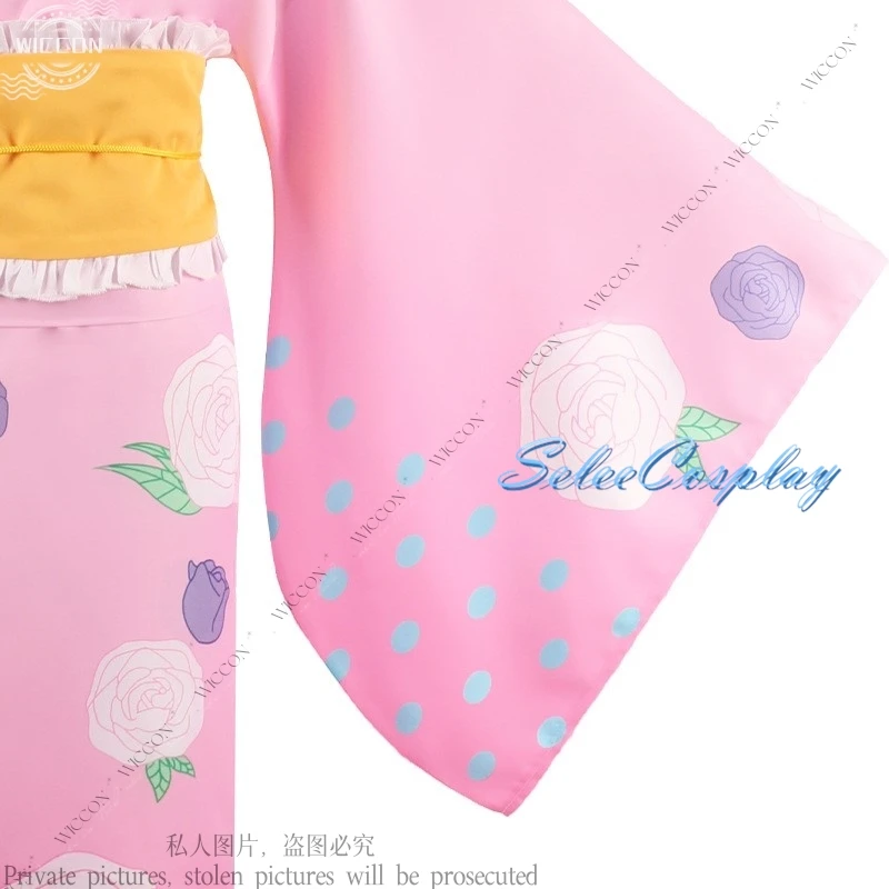 Hosh37Ai Cosplay Costume pour femme, joint de taille Kimono + ULde taille, rose, mignon Okr No Cos Ko Fi.C. Py Play Stage Comic-Con