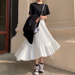 Casual Women Skirts Irregular High Waist Slim Skirt for Women Clothes Harajuku White Black Punk Cargo Skirts faldas para mujeres