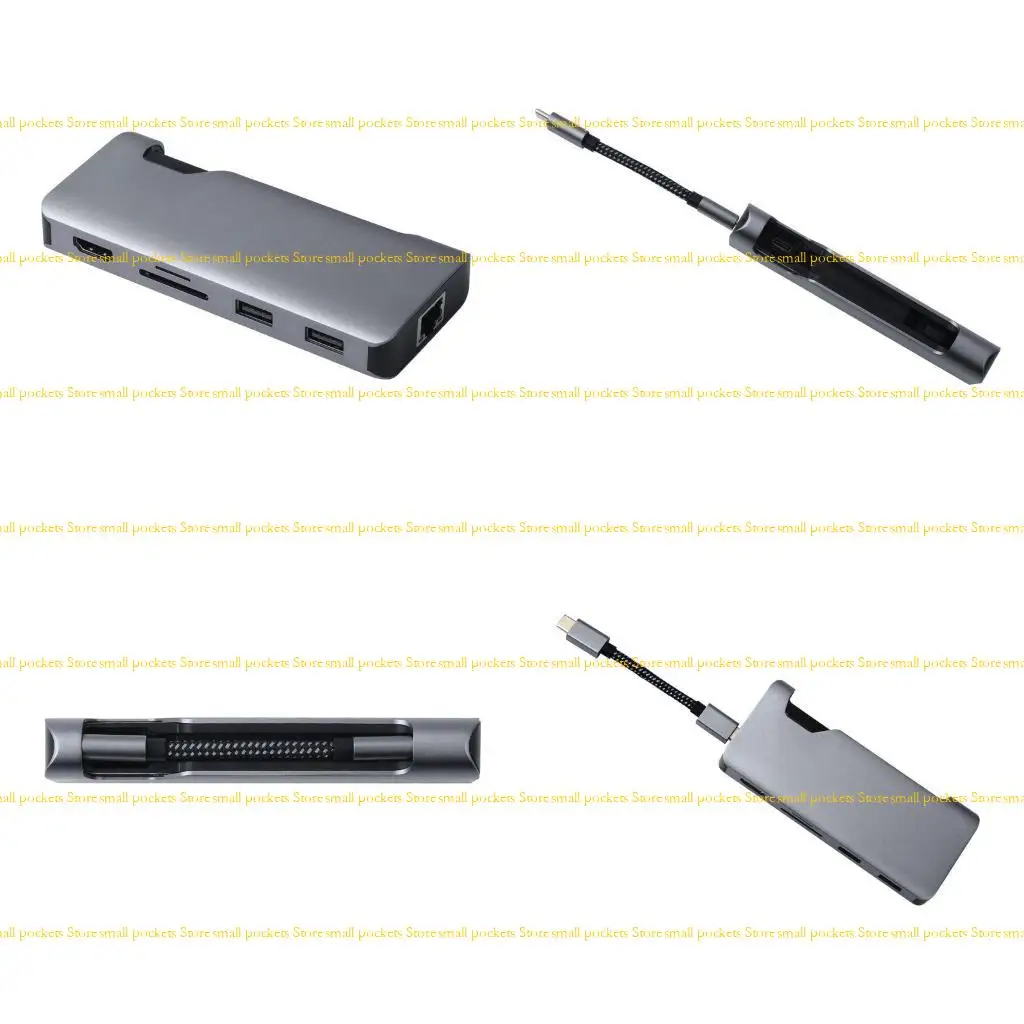 

R1WD 7-в-1 USB C HUB Type C to Multi USB HUB HDMI-совместимый адаптер-док-станция для ноутбука, мобильного телефона,