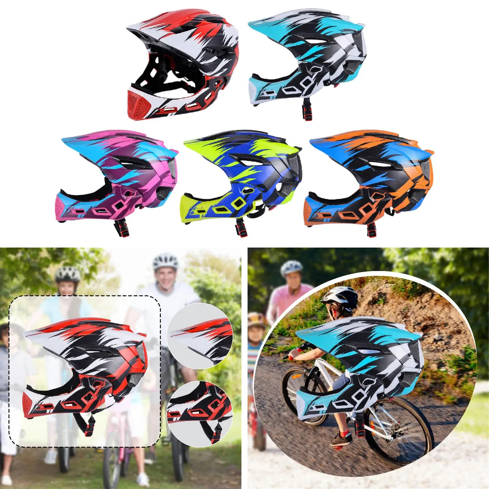 

Kids Bike Helmet Lightweight Children Stylish Full Face Helmet for Skateboarding Biking Rock Climbing Road Bike Outdoor Sports