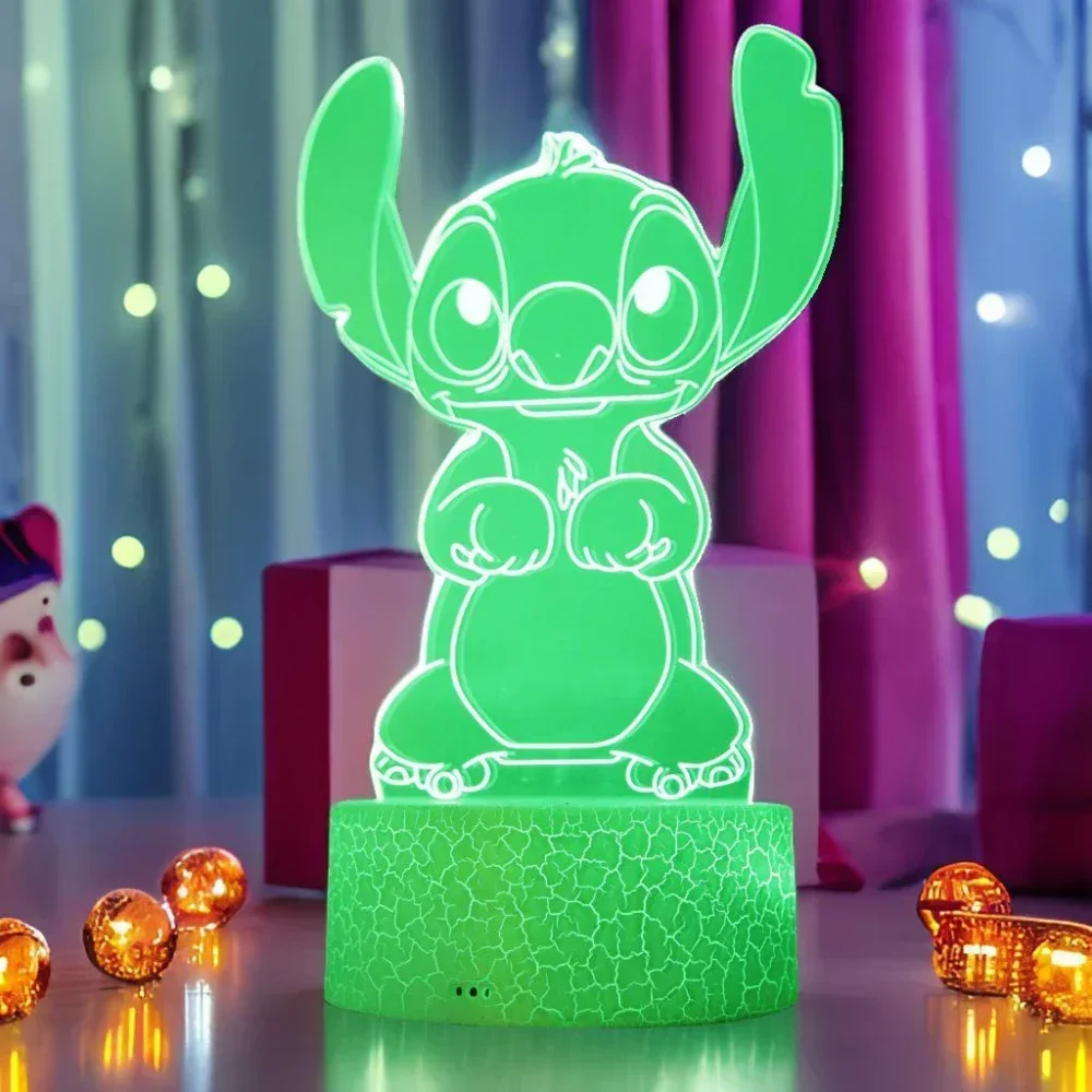 3D Lamps Illusion Stitch Anime  LED Night Light with Remote Control Smart Touch Room Decor Lamp Valentine's Day Christmas Gifts image 6