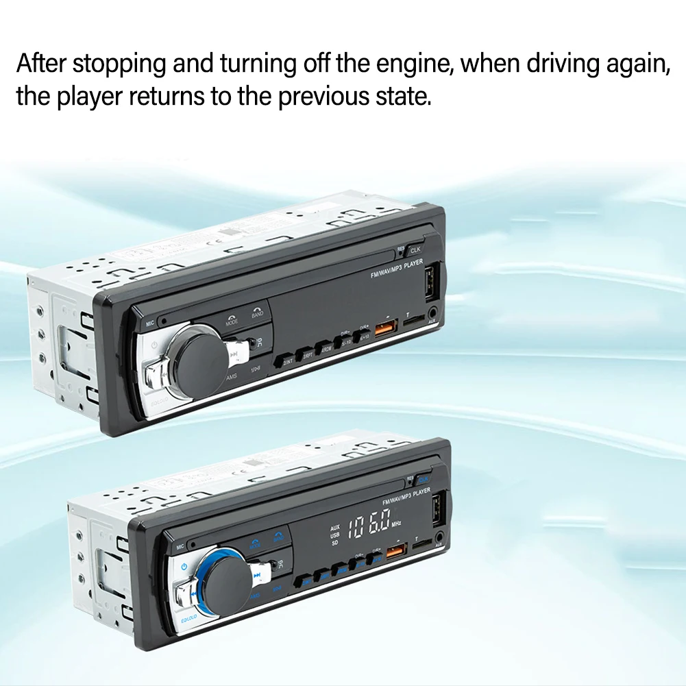 Daily Commute Car MP3 Player AUX Input Stereo 60w Powerful Sound System Usb Audio Player 178x50mm In Dash Installation