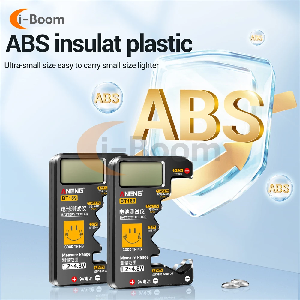 Imagem -04 - Testador de Bateria Display Lcd Voltímetro Universal Exibição de Eletricidade Pilhas Botão aa Aaa Bt189 1.5v 3v 3.7v 4.8v 9v