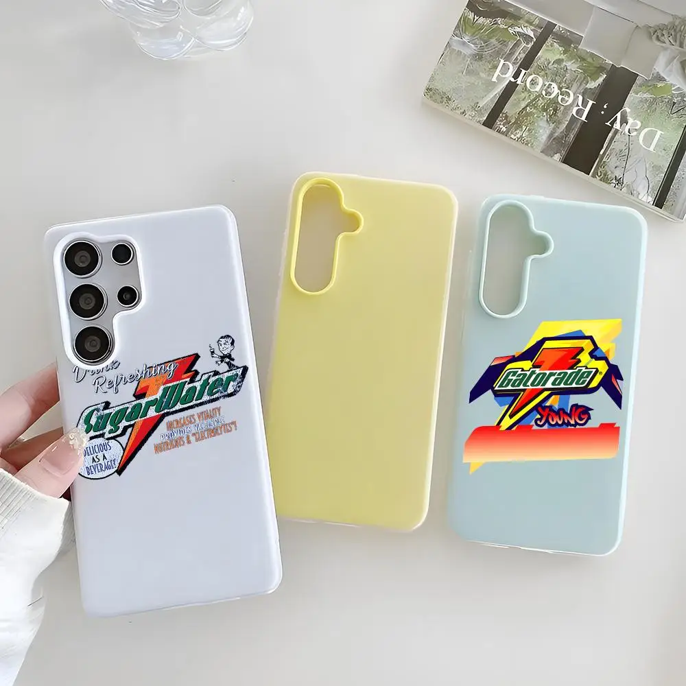 Funda para Teléfono Gatorade, Funda Transparente de TPU para Samsung S22-S26, 2 en 1 con Porta Tarjetas Desmontable
