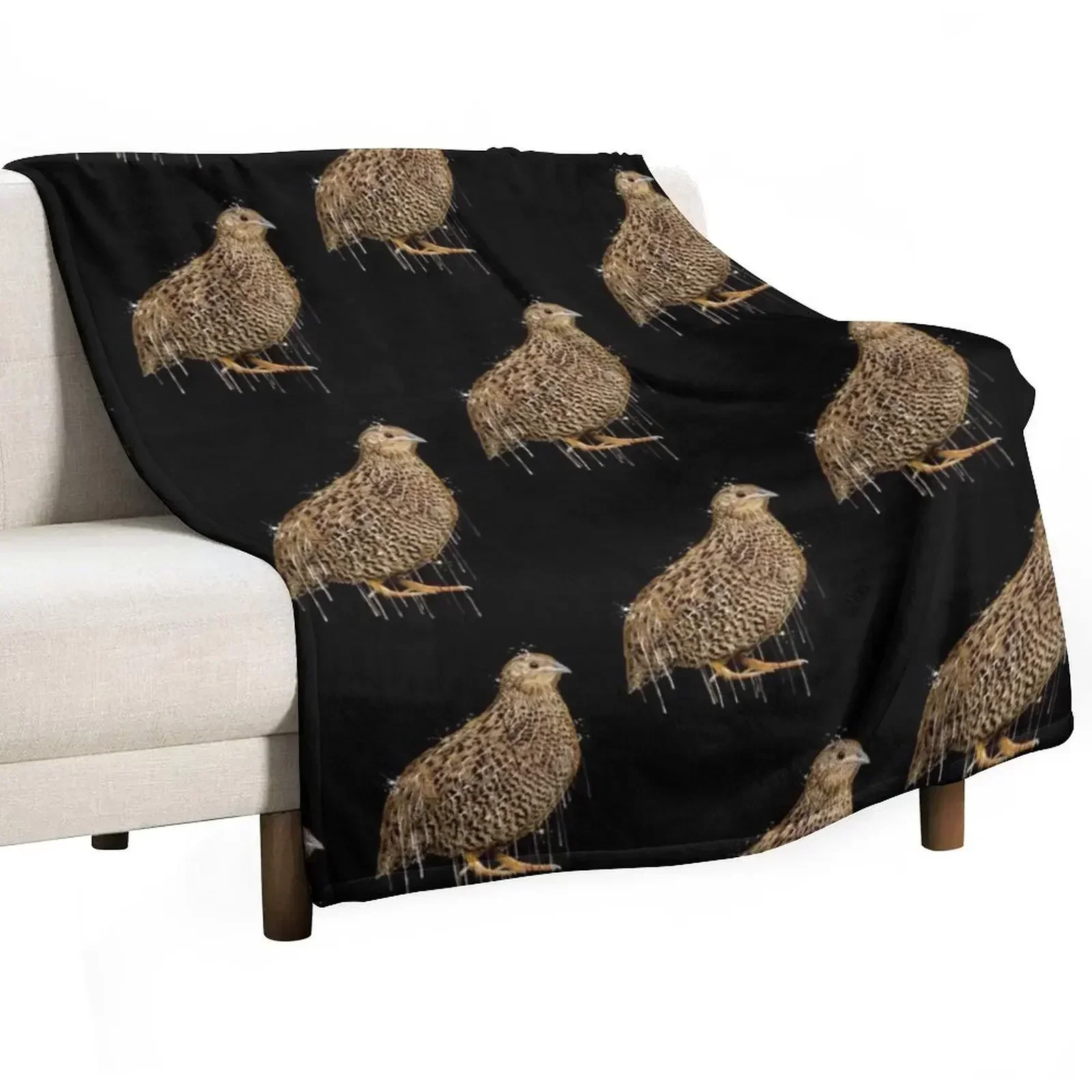 Quail Drip Throw Blanket Decorative Sofas Vintage Blankets