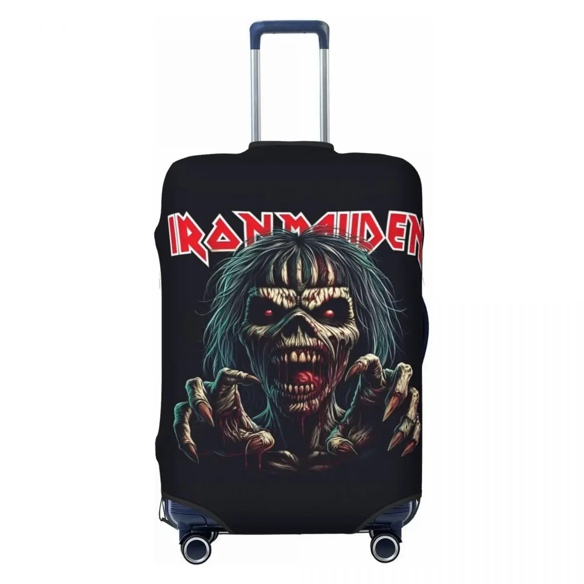 I-Irons-band-2024 Hizmetçi Bavul Kapağı Uçuş Seyahat Streç Bagaj Malzemeleri Koruyucu