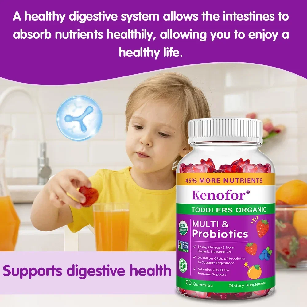 

Мультивитамин + маркеры Omega 3 для детей для повышения здоровья мозга, энергии, жизненно важности, здоровья пищеварительной системы и поддержки иммунной системы