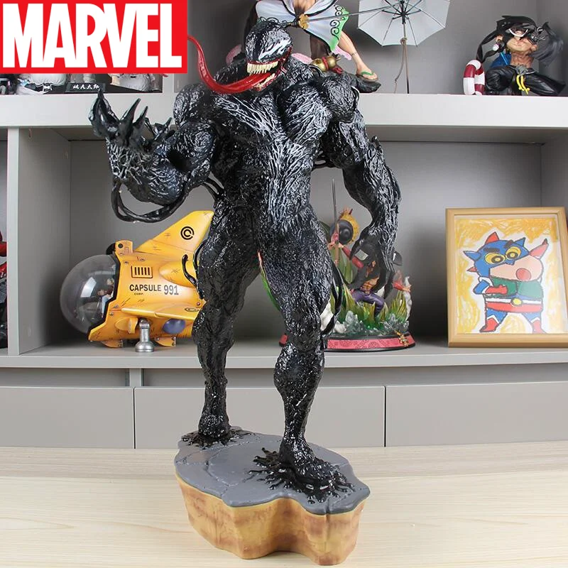 

50cm Marvel Spiderman Venom Gk Anime Figures Model Toy Ornaments Oversized Statue Animation Peripherals Collection Of Model Gift