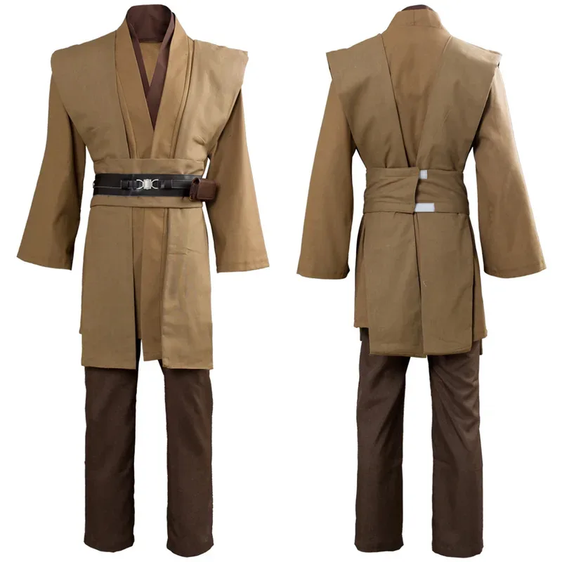 Obi Wan Anakin Fantasy Movie Space Battle Knight Disguise Costume Robe Cloak 3 Colors Adult Men Cosplay Fantasia Outfits eo]5