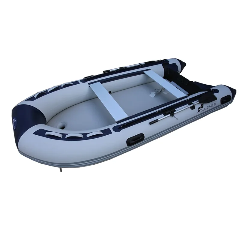 SOLAR MARINE 1.2mm Thicken PVC Assault Boat 4 Person Inflatable Fishing kayak U Shape Keel Boat Bottoms Speed Rescue Lifeboat