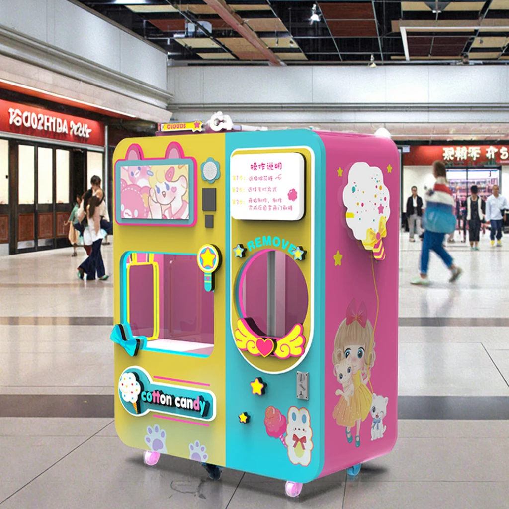 

Intelligent Large Commercial Fully Automatic Cotton Candy Machine New Internet Celebrity Fancy Stall Self-Service Machine