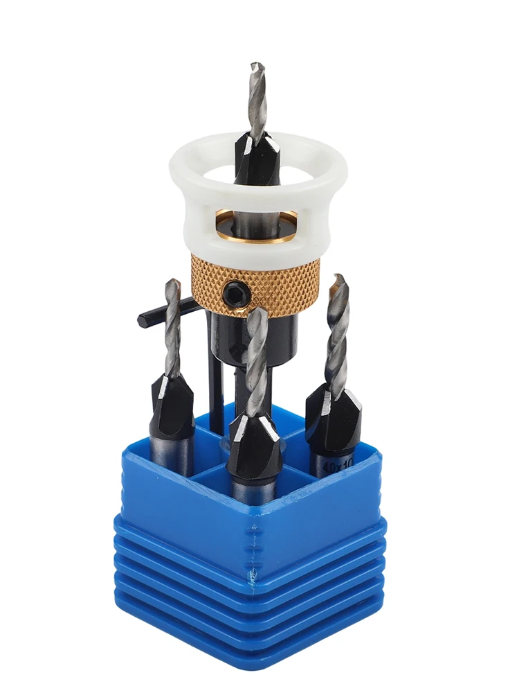 Depth Stop Drill Adjustable Drill Bits Drilling Tasks 3.6*8mm Precise Drilling For Woodworking Smooth Drilling Hex Shank Design