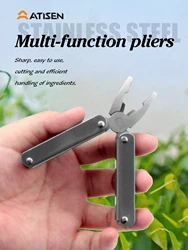 Multitool with Safety Locking,Professional Stainless Steel Multi Tool Pliers Pocket Tool,Replaceable Wire Cutters and Spring Act