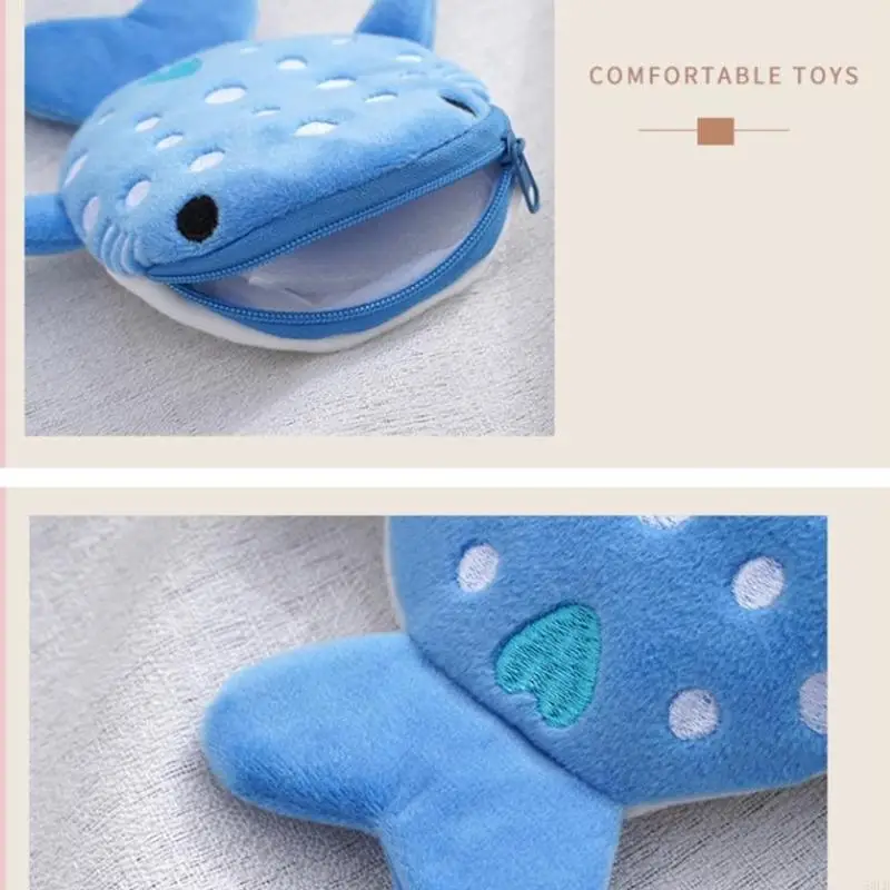 50 mignon petit baleine baleine en peluche portefeuille requin forme requin concepteur pièces monnaie pour