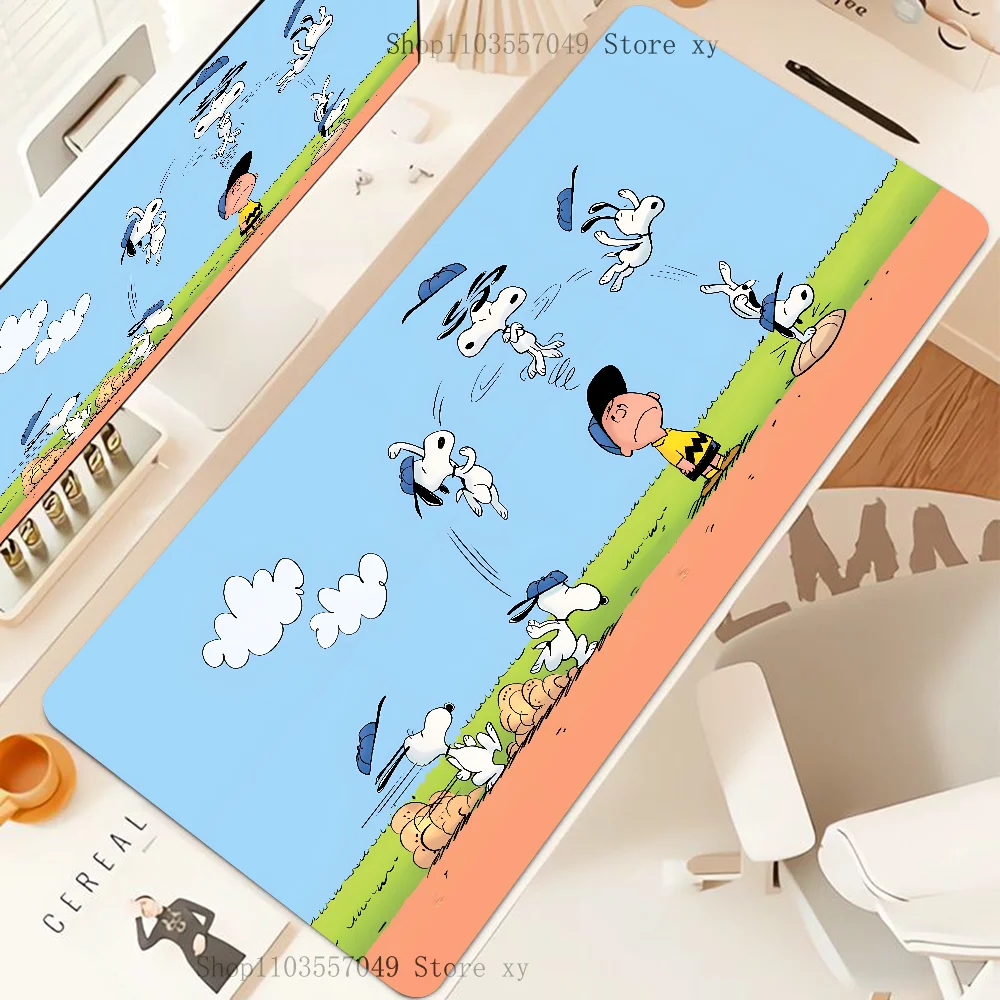 Cute Cartoon S-S-Snoopys Mousepad Large Gaming Mouse Pad LockEdge Thickened Computer Keyboard Table Desk Mat