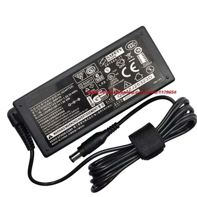 Genuine for EPSON GT-1500 GT-2500 scanner 24V1.4A 1.3A power adapter cable
