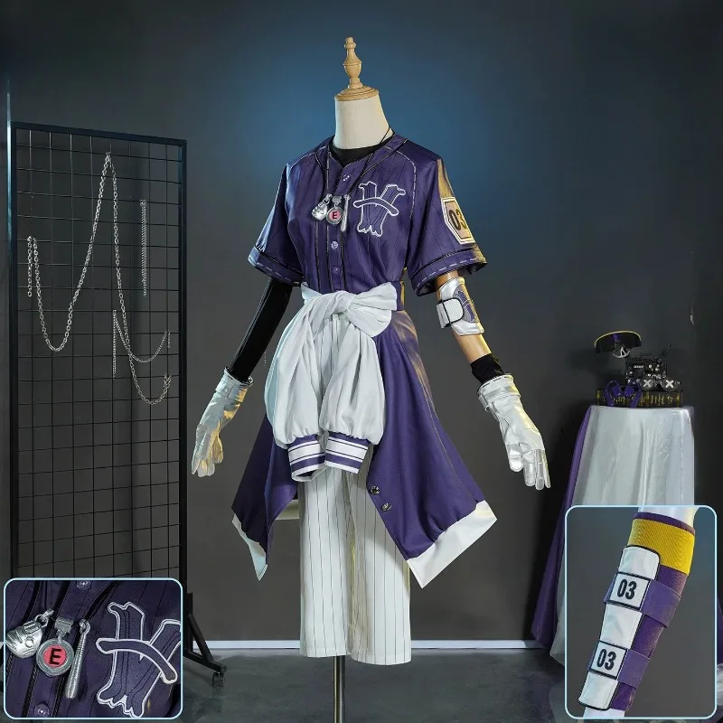 

Game Identity V Ganji Gupta Cosplay Costume Batter Uniform Full Set for Women Men Halloween Carnival Party Play Role Clothing