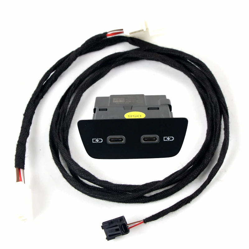 2G6 035 954 Rear USB Charging USB Type-C Port Socket For VW Golf 8 MK8 Polo T-CROSS ID3 Rear Dual-Hole New TYPE-C Interface
