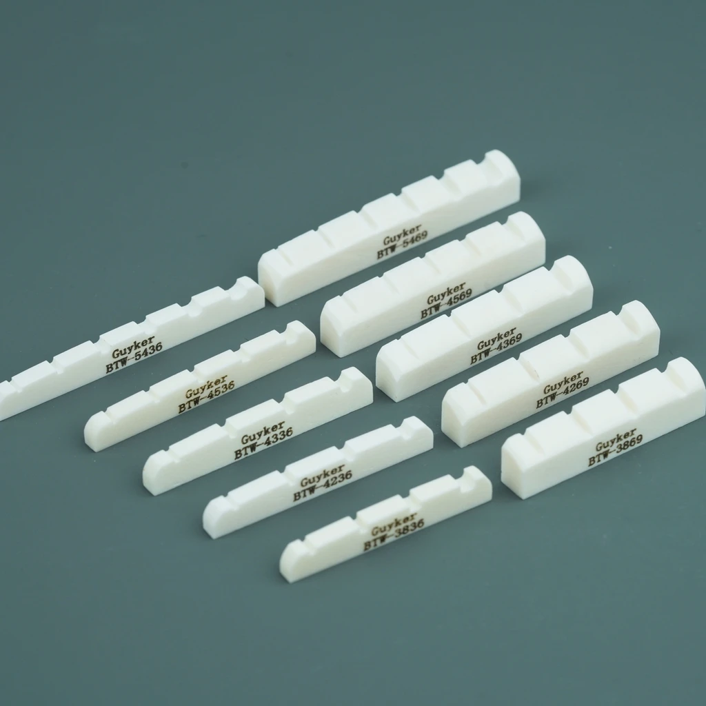 سرج جسر الجيتار الصوتي من Guyker، عظم البقرة، وسادة بيانو باس، سلسلة مختلفة