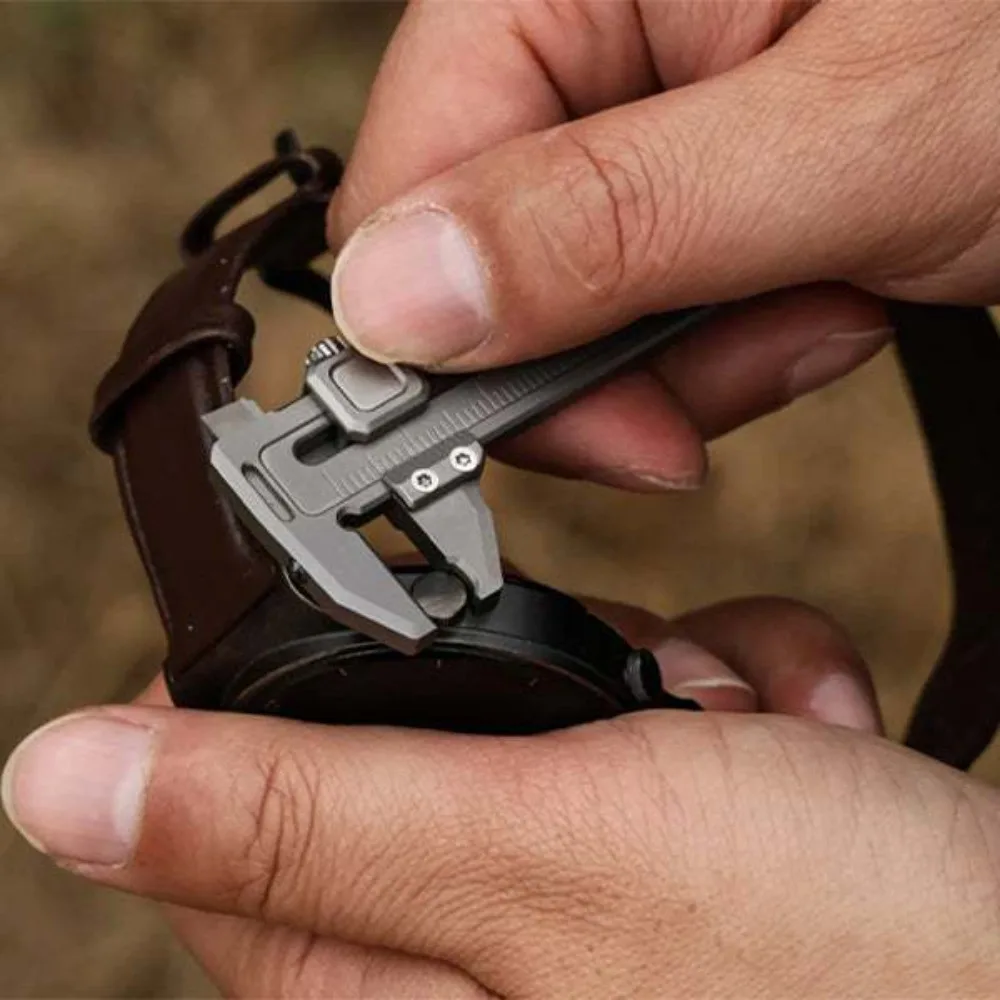 Mini Multitool Keychain Vernier Caliper With Bottle Opener Window Breaker Portable Outdoor EDC Measuring Gadget