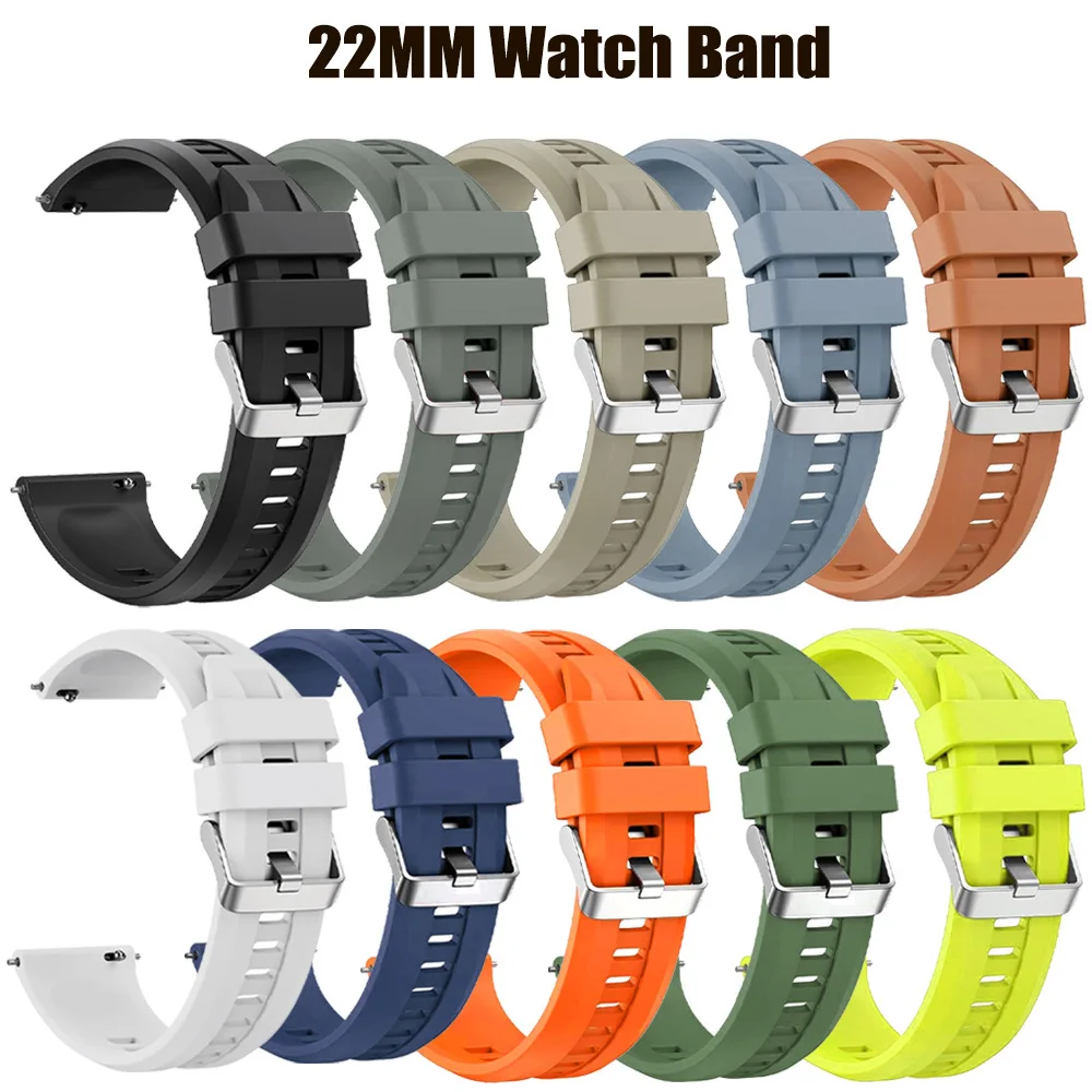 22mm Watch Band for COLMI C8 Max C81 WatchStrap Soft Wristband for COLMI P71/P68/P60/P78/P82/P86/M42/V68 Sport Silicone Bracelet