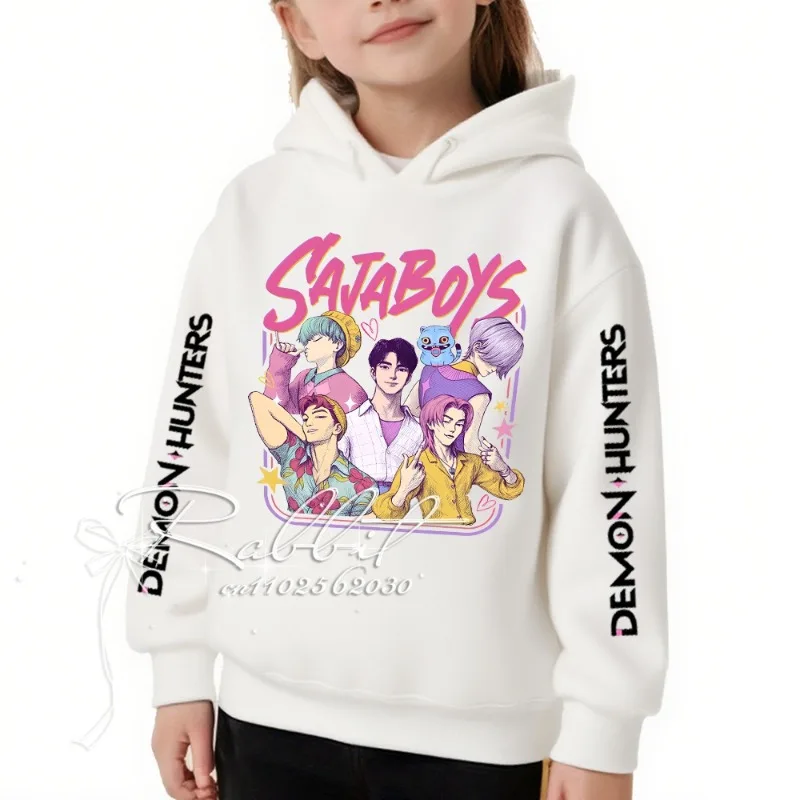 2025 Kpop الشيطان هنتر ساجا الفتيان والأطفال هوديس Harajuku الفتيان والفتيات هوديس موضة الشارع الوالدين والطفل هوديس