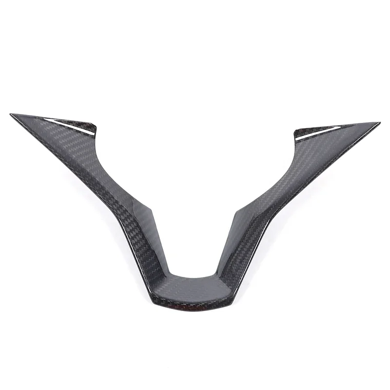 For Cadillac Escalade 2021 Car Steering Wheel Base Decorative Cover Real Carbon Fiber Auto Accessories 1 Pcs