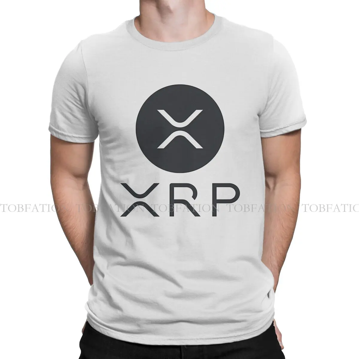 Cryptocurrency TShirt for Men XRP Full Basic Leisure Tee T Shirt Novelty Trendy Fluffy