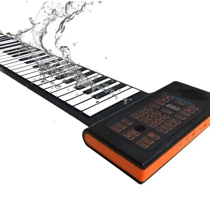 

88 keys electronic piano MIDI & USB charge portable ABS soft silicone flexible keyboard digital roll up piano with Horn and peda