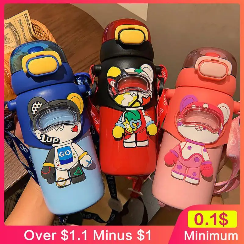 Creative Water Bottles Cartoon Kitchen Accessories Portable Thermos Cup Star Painted Drinkware Household Water Cup 460ml Cute