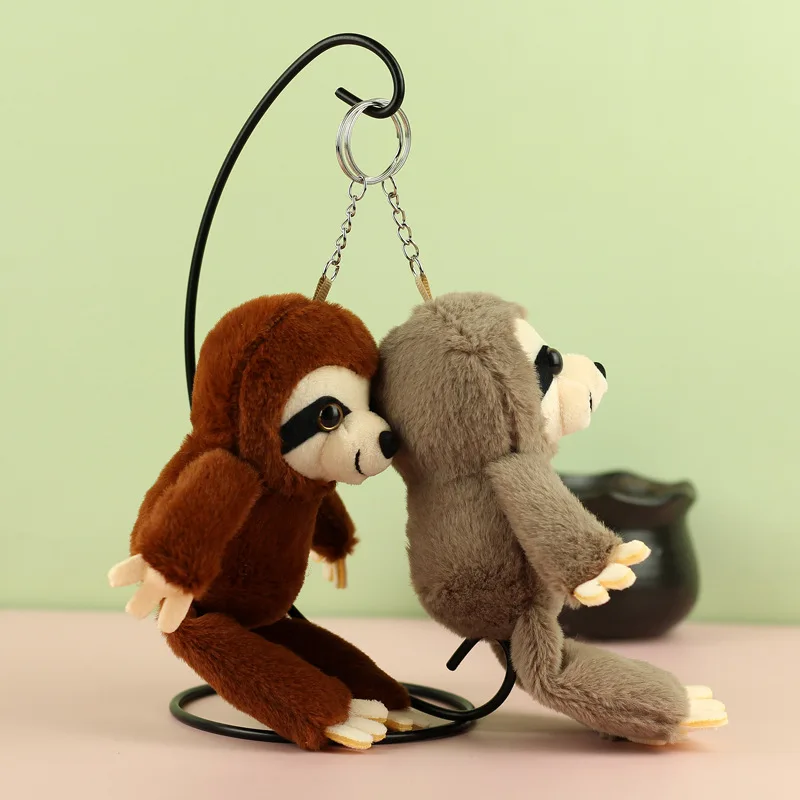 18cm Cute Sloth Plush Keychain Adorable Hanging Sloth Toy for Backpack Purse Keys Couples Gifts Soft Stuffed Animal Doll Charm