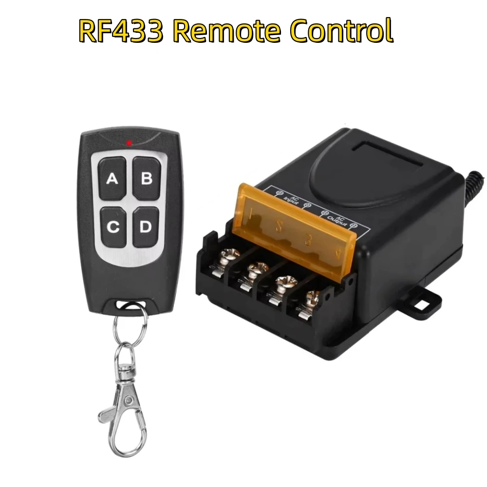 

RF 433Mhz Wireless Remote Control Switch AC220V 30A Relay On Off Remote Control Transmitter For Water Pump Motor Intelligent DIY