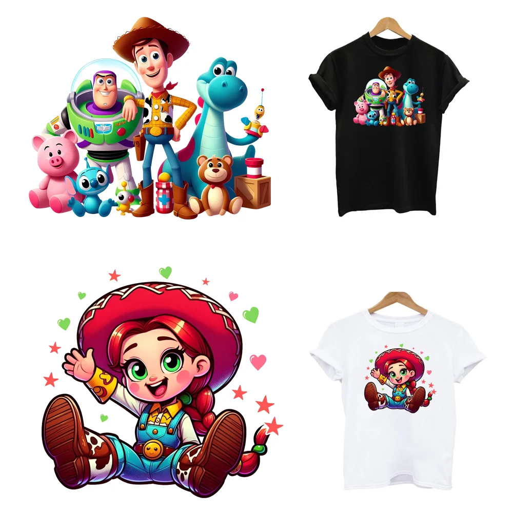 

Toy Story Disney Iron On Ironing Adhesive Patches For Children's Clothing Kids Heat Thermal Transfer T Shirt Fusible Stickers