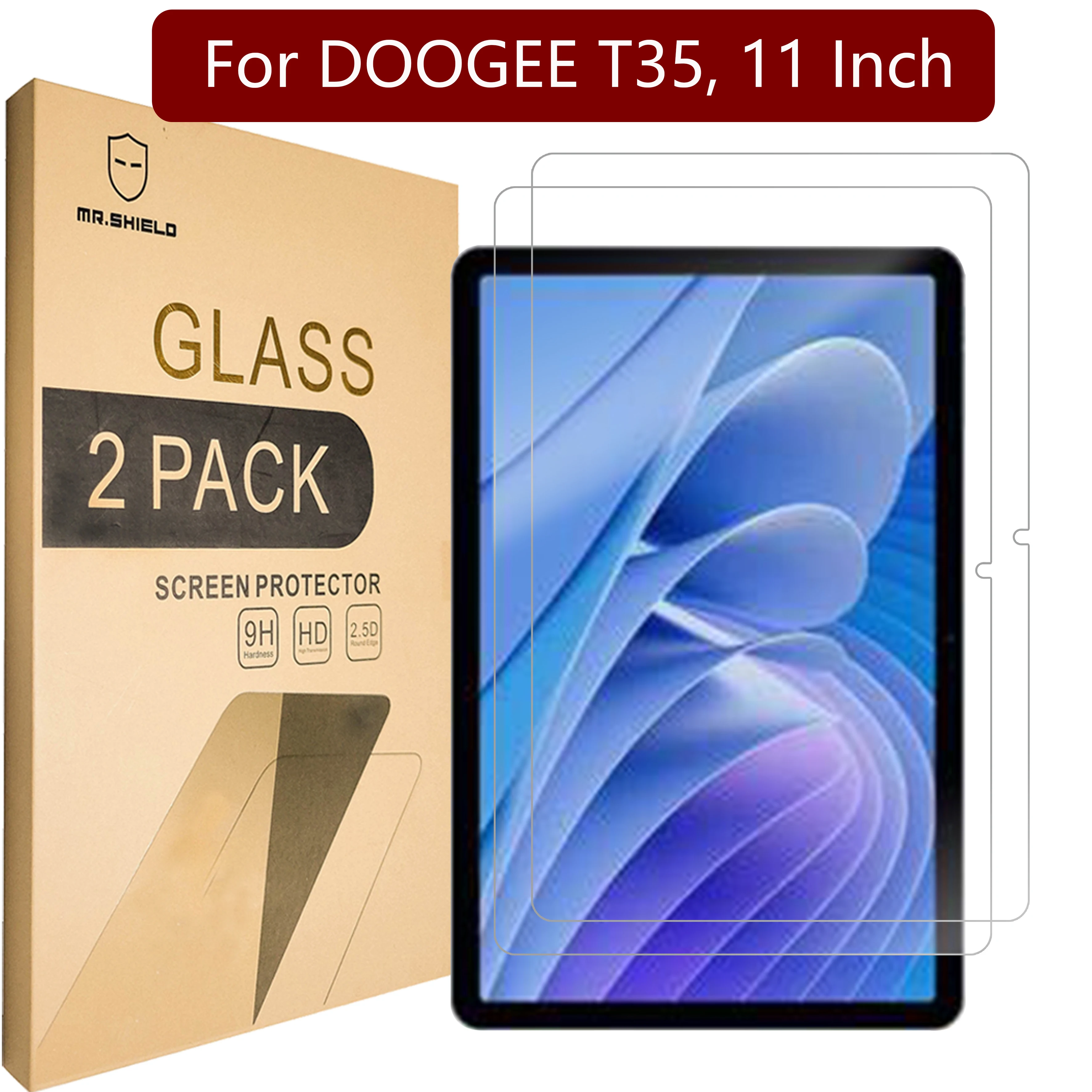 

Mr. Защитный экран совместим с DOOGEE T35,11 Inch [закаленное стекло] [2 шт. в упаковке] [Японское стекло с твердостью 9H]