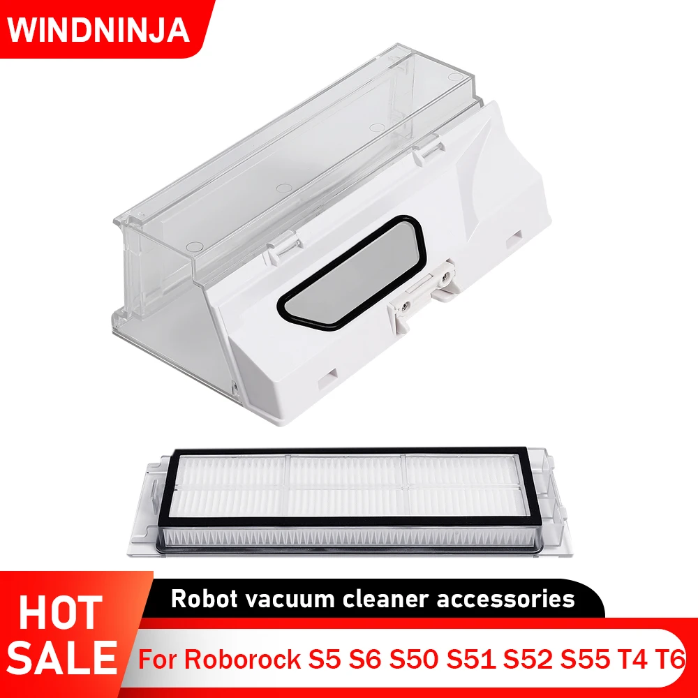 

Replacement Dust Box For Roborock S5 S6 S50 S51 S52 S55 T4 T6 Robot Vacuum Cleaner Accessories HEPA Filter Dustbin Box Kit Parts