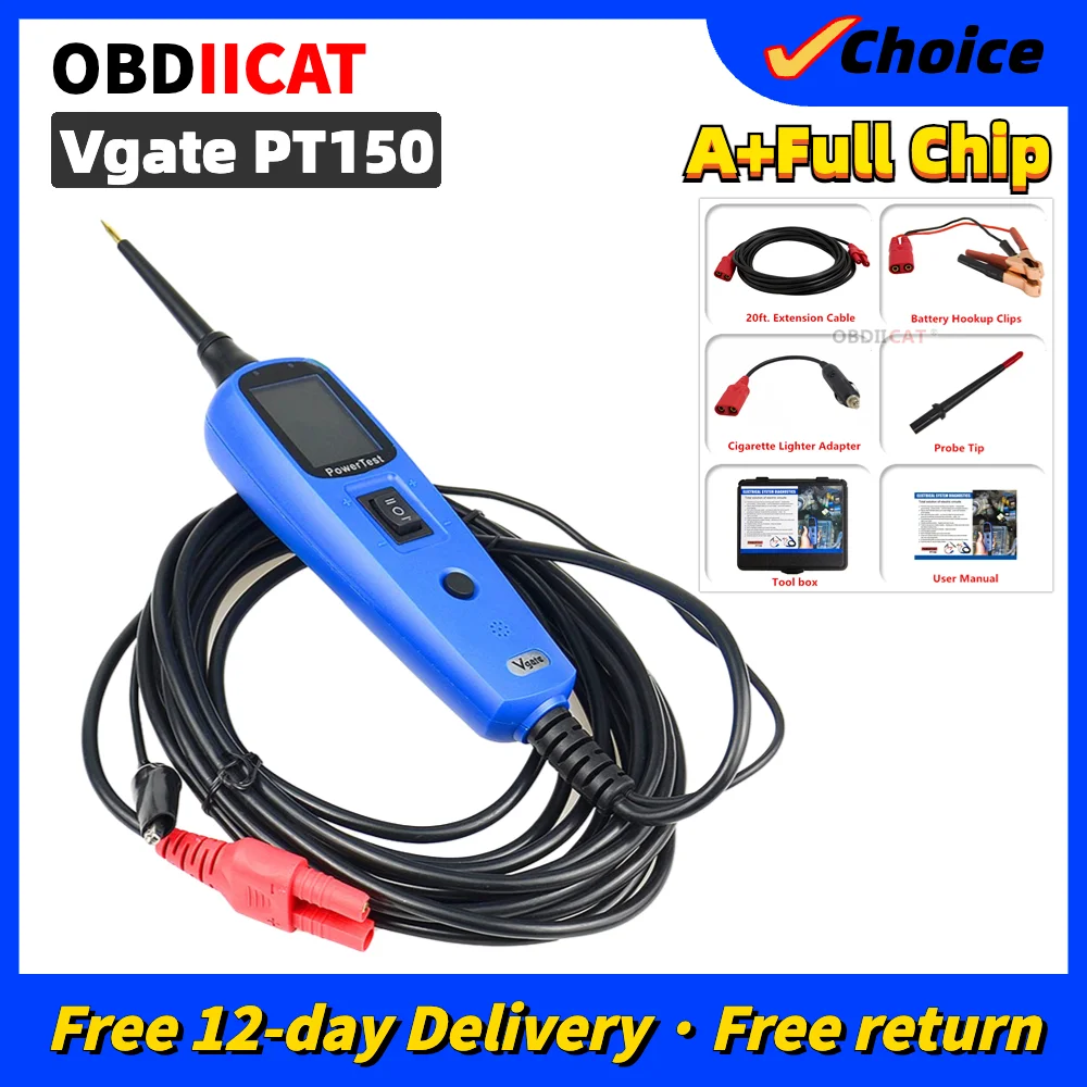 Vgate Pt150 Power Probe Car Electric Circuit Tester Automotive Tools 12V Vgate pt150 Same as Autek YD208 and Autel PS100