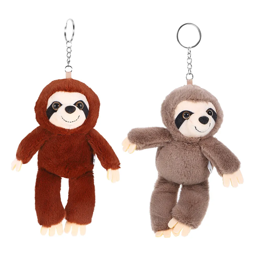 2Pcs Sloth Keychain Charm Soft Comfortable Lightweight Portable for Keys Bags Phones Relaxation Fun Decor Backdrop Accessory