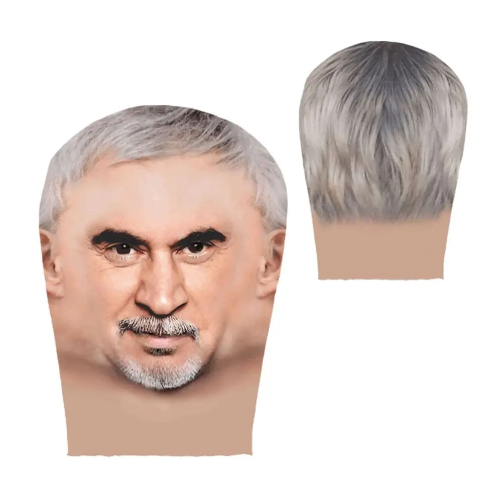 COS Double-sided Printing 3D Full Face Mask Sunscreen Funny Elastic Mesh Mask Headgear Celebrity Face Head Mask - view 4