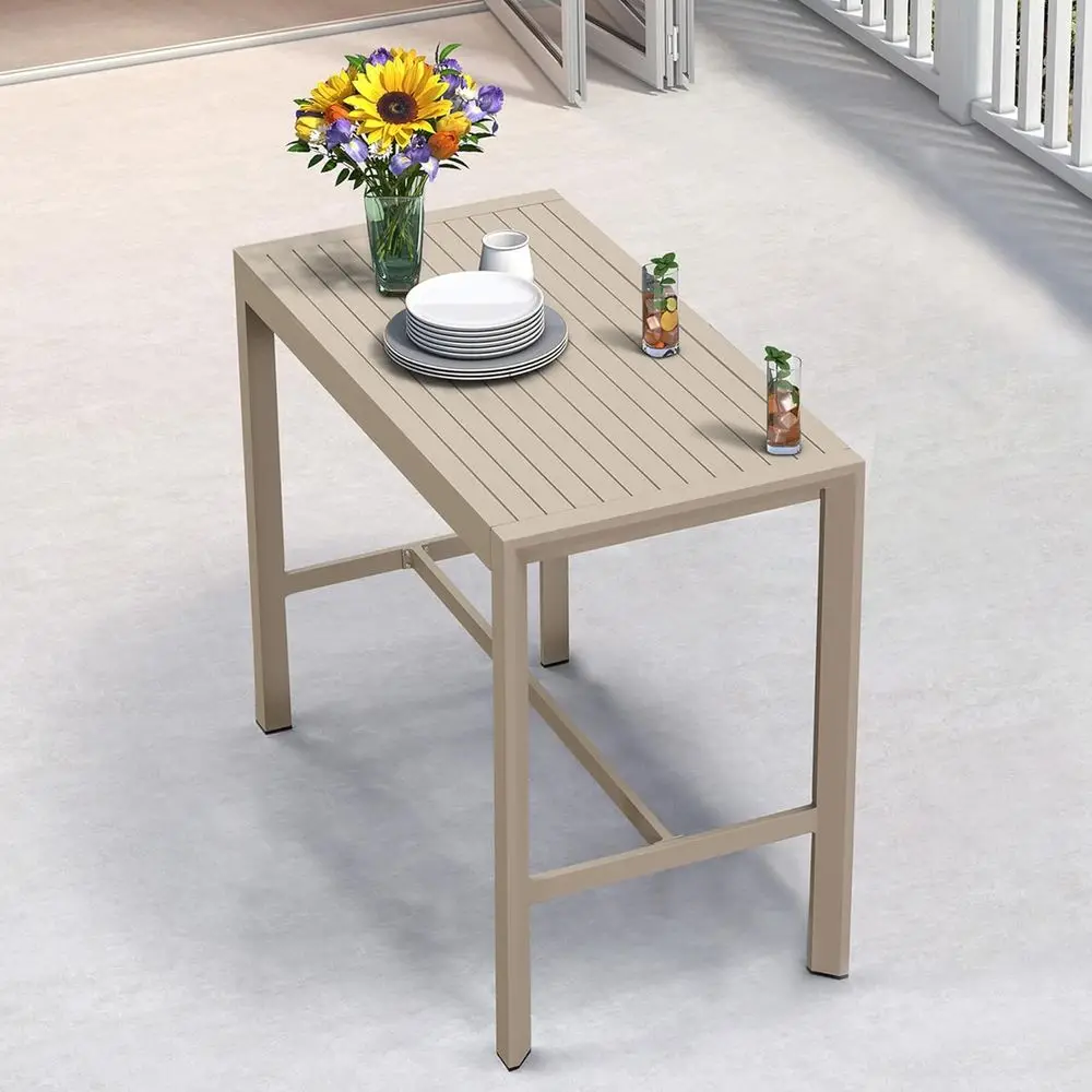 

Алюминиевый уличный высокий стол для патио, столовой, бистро, балкона, сада или кухни