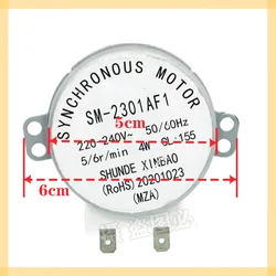 SM-2301AF1 220V 4W  5/6r/min Synchronous Motor  Accessories For Microwave Oven Flat Shaft Motor